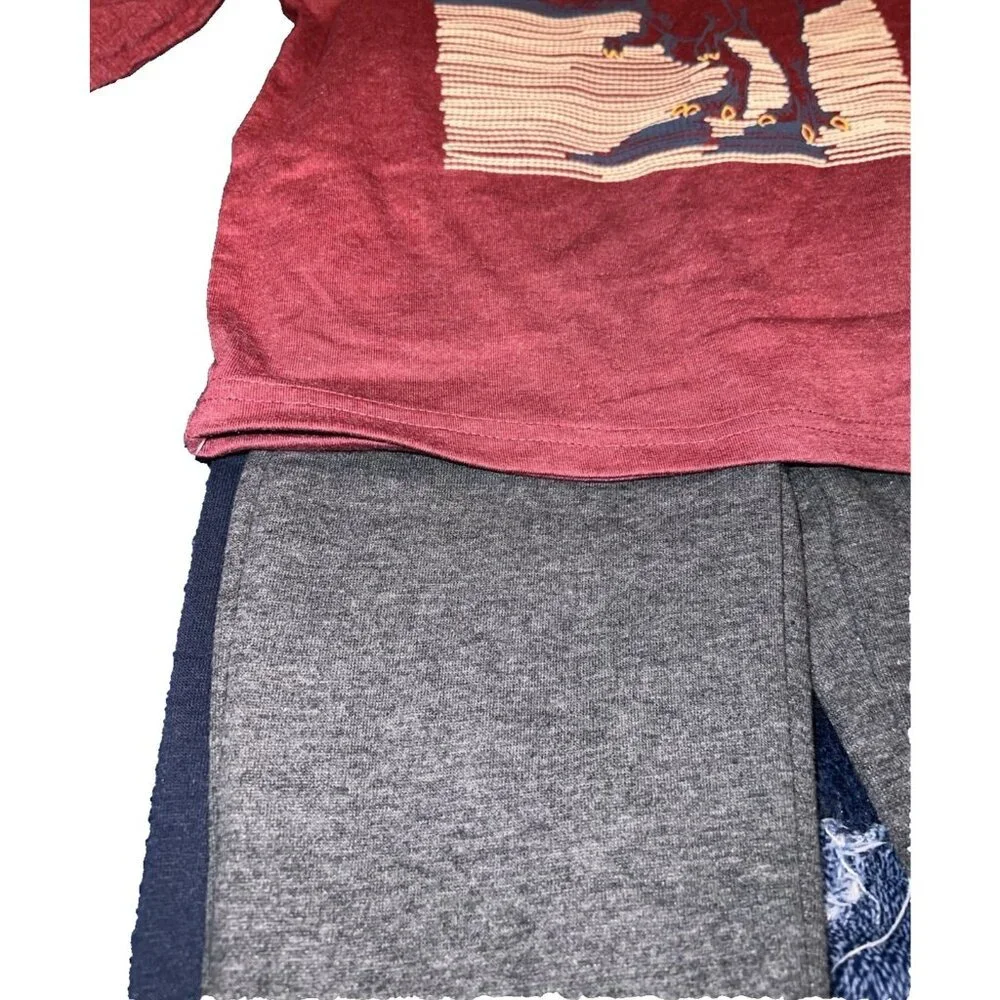 KHQ Kids' 4-piece Playwear Set Boys Hoodie Shirt Sweatpants Sets Sz 4T Dinosaur